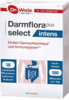 Dr. Wolz Darmflora plus select intens mit lebenden Milchsäurebakterien und B-Vitaminen.